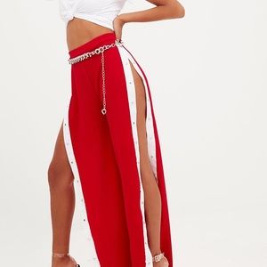 Petite Side Stripe Popper Trouser